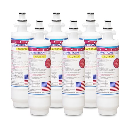 American Filter Co LG LT700P Comparable Refrigerator Water Filters, 6PK LT700P-AFC-RF-L3-6-68743